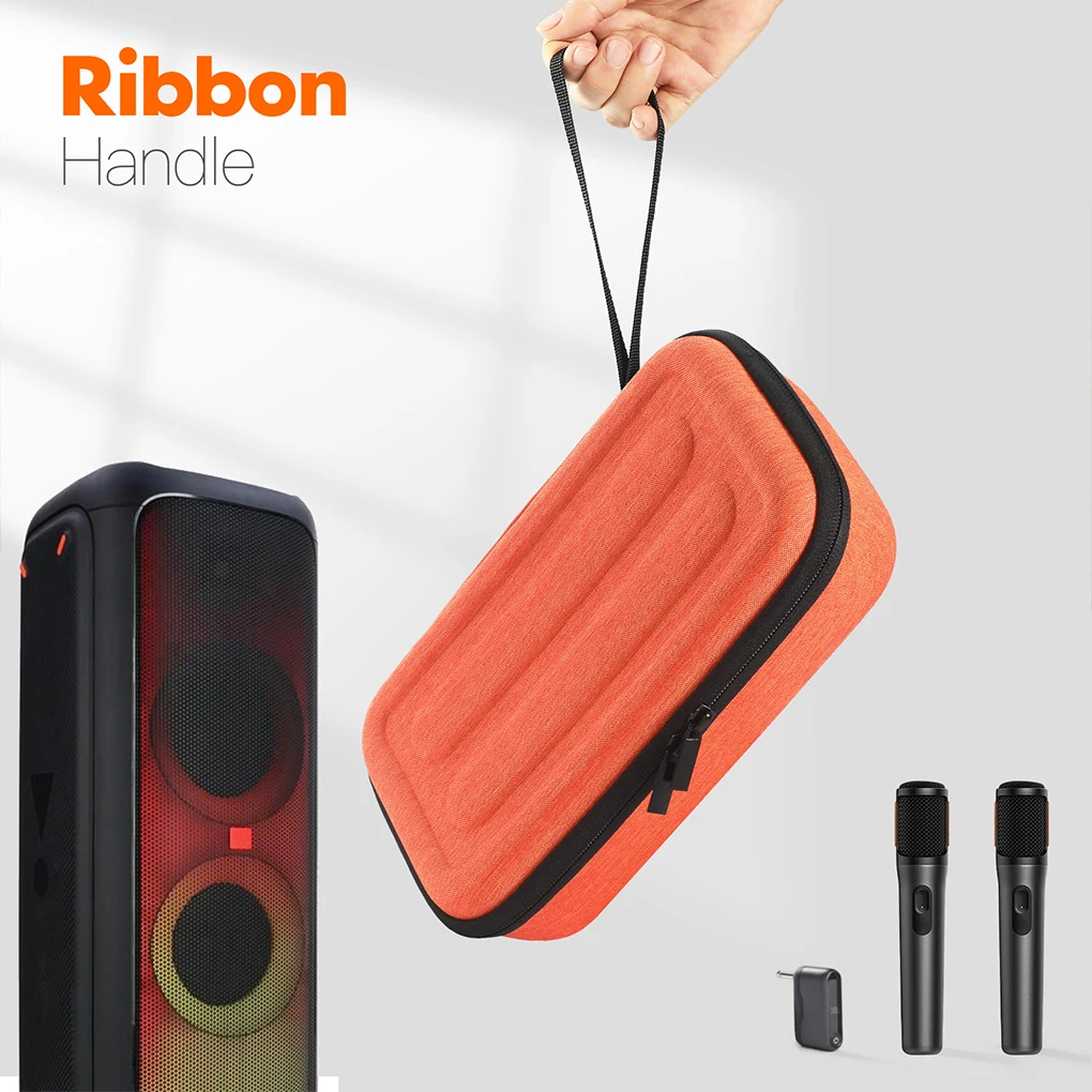 

Case Compatible with JBL Wireless Two Microphone System Portable Eva Wireless Microphone Storage Bag Carrying for Trip Camping