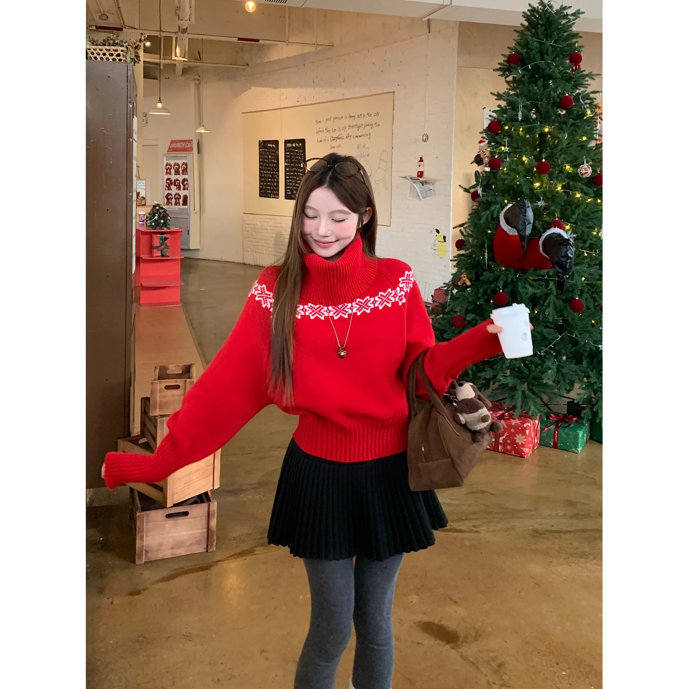 Cisas Aosphere Long Sve gebreide trui dames losse pasvorm zachte gezellige overhead winter Sle Faion comfortabele top