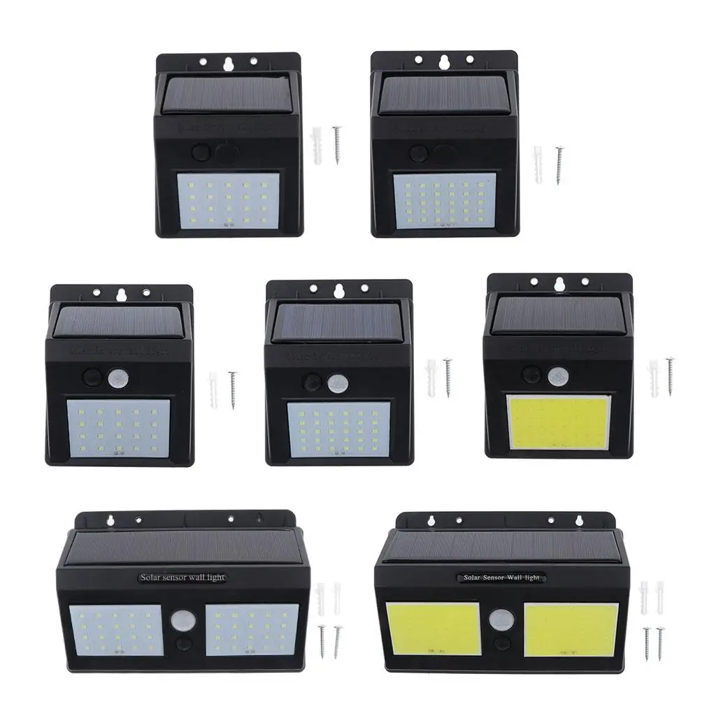 Outdoor Step Lights Solar Powered LED Wall Mount Energy Saving Lighting for Yard Corridor Patio Stairs