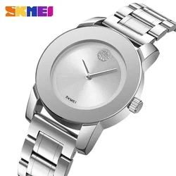 SKMEI Mens Luxury Stainless Steel Strap Male Wristwatches Waterproof Time Clcok reloj hombreSimple Quartz Watch