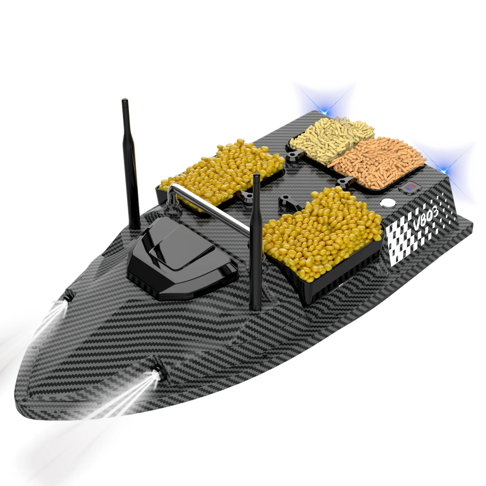 

New V803 Pro 500m Built-in Sonar Fish Finder GPS 3KG Loading Capacity Remote Control Carp Fishing Bait Boat