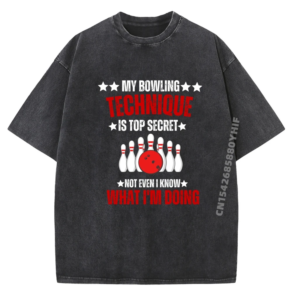 

Техника My Bowling Top Secret Bowling Bowler Lovers Роскошная футболка Мужские осенние потертые футболки в японском стиле
