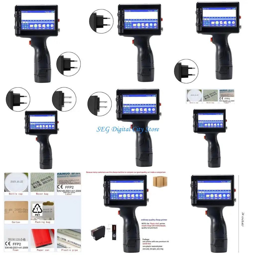 

U75B English Production Date Number Logos Expiry Date Label Plastic Carton Hand Jet Handhelds Thermal Inkjet Printers