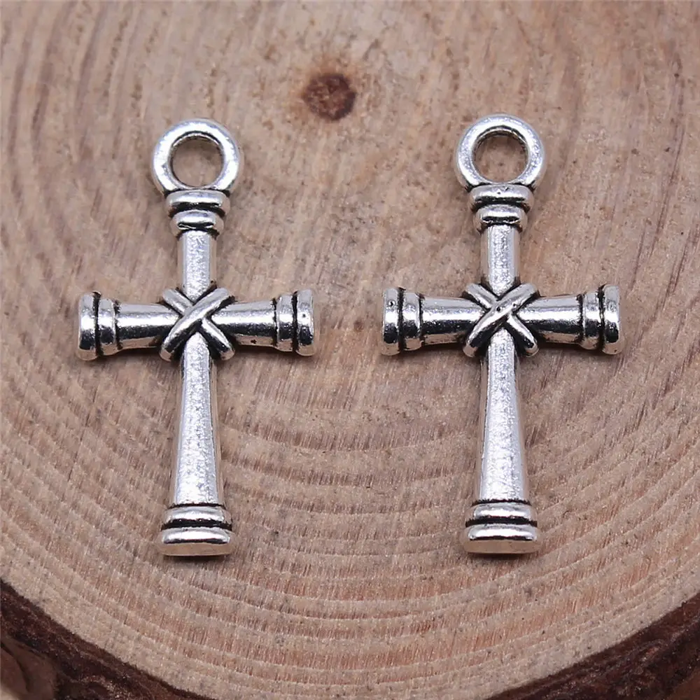 Accesories Cross Charms Accessories For Jewelry 20x11mm 20pcs