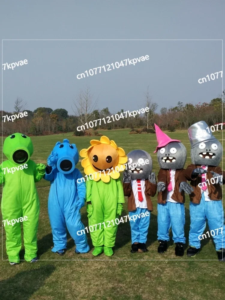 ، دمى الهالوين للأطفال البالغين، دعائم تلبيس، أزياء أغطية الرأس للنباتات مقابل. زي الناس الكرتوني الزومبي #2