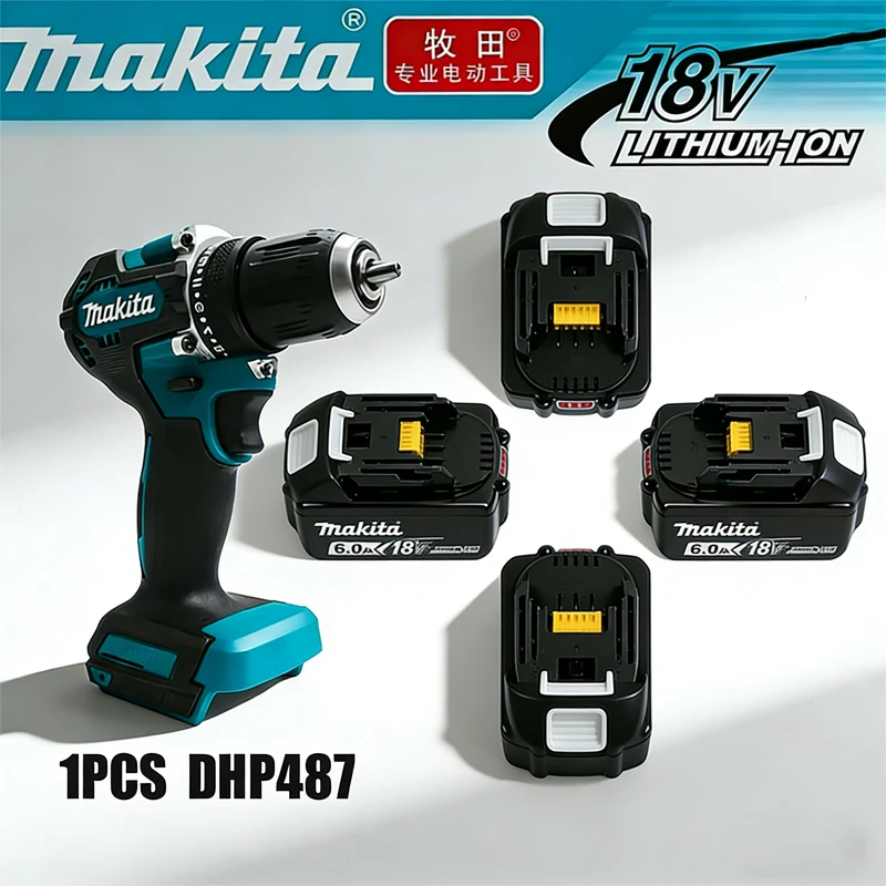 

MAKITA BATTERY DHP487 18V LXT Brushless Cordless Impact Drill Motor Compact Hammer Driver Rechargeable Screwdriver Power Too