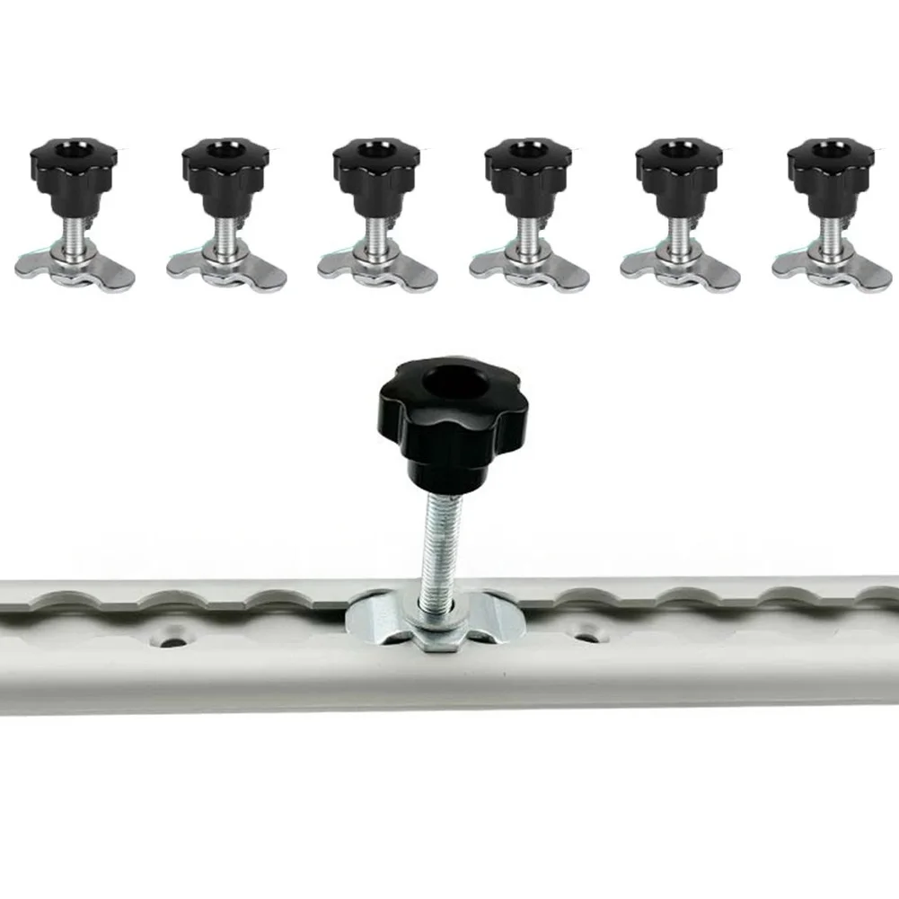 

6PCS Screw Connectors M8x45mm Bundle Rail End Fittings Track Accessories Miter Track Sliding Knob Nut