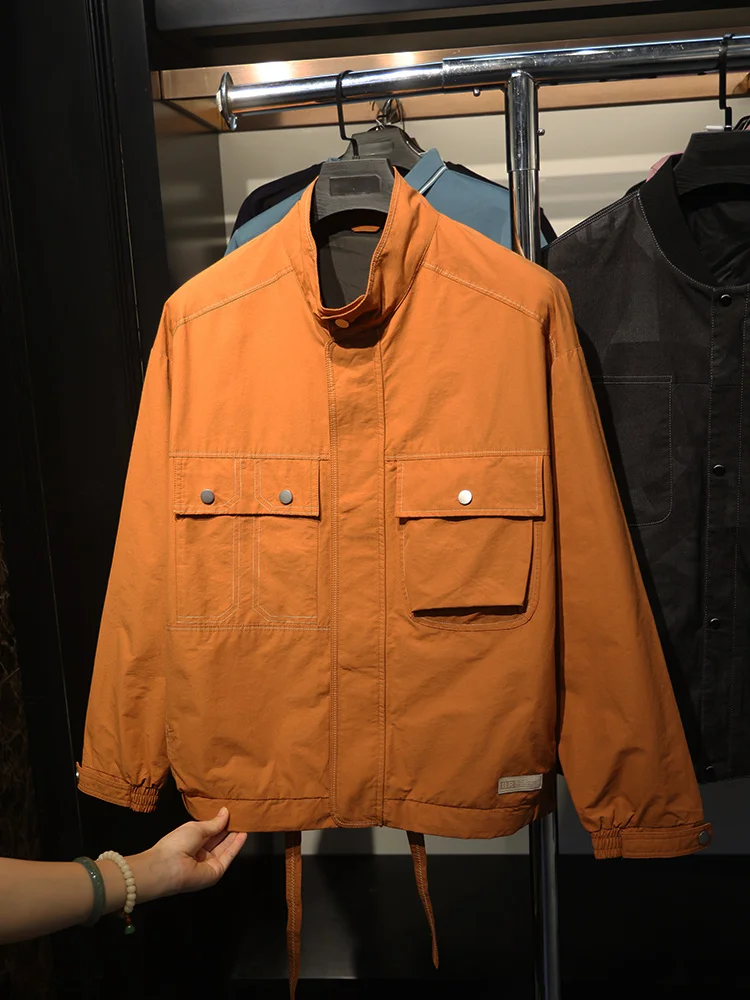 

Мужская модная свободная дышащая куртка Homesick с воротником-стойкой, летняя стильная молодежная куртка с длинными рукавами, стандартный крой