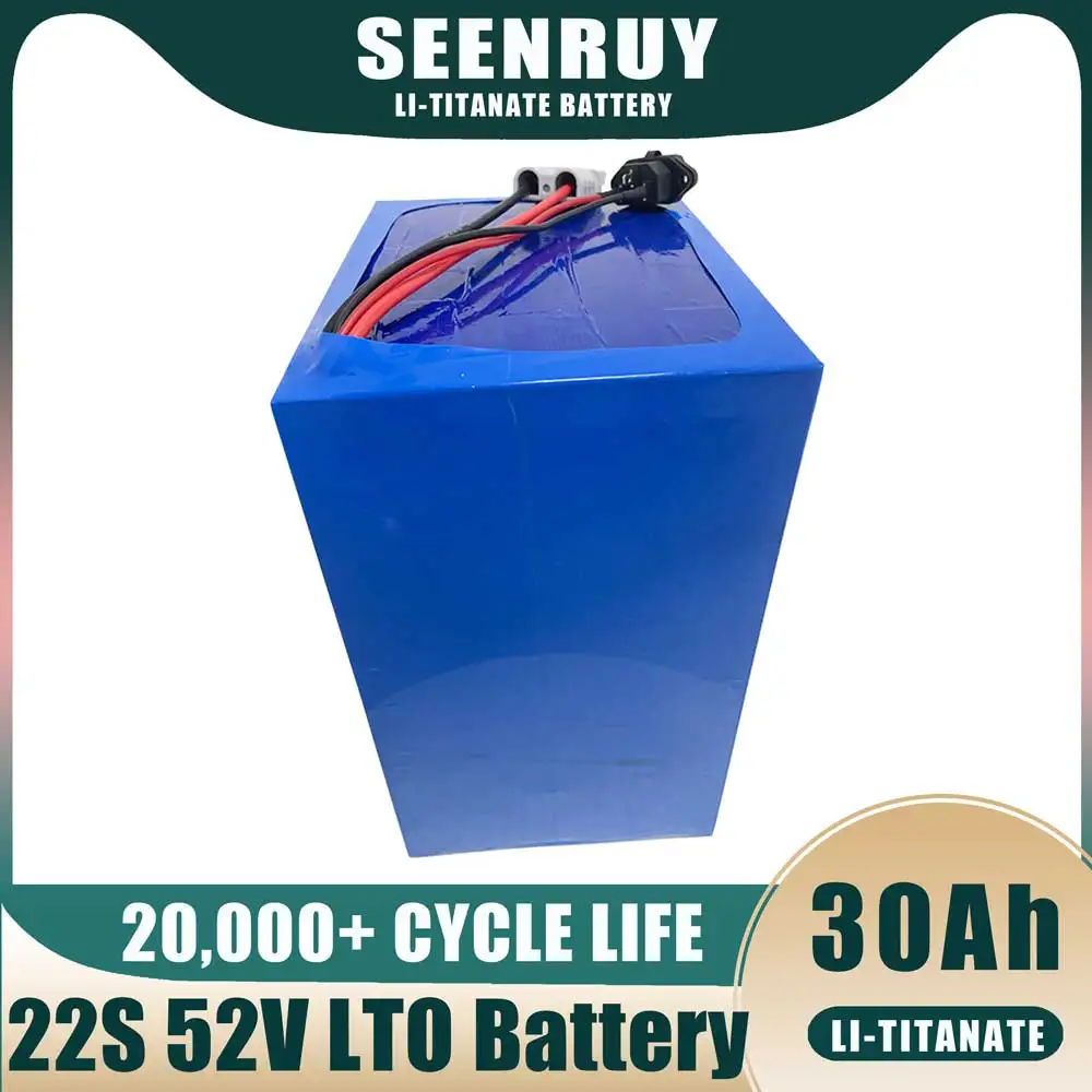 52V 30Ah SEENRUY Scooter Battery High Discharge 22 Series  30000mAh for 48V Motor Controller Provide Charger