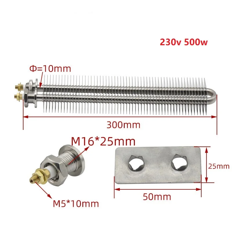 تخصيص 230 فولت الكهربائية مربع نوع الزعانف عنصر التدفئة 25x50 مللي متر تثبيت لوحة الفولاذ المقاوم للصدأ فرن الخبز زعنفة