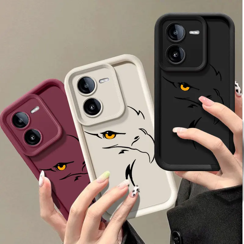 Hawk Eagle Fashine Case For VIVO Y02 Y03 Y15S Y16 Y17 Y17S Y21 Y22S Y27 Y35 Y36 Y72 Y75 Y76 Y77 Y78 Y100 5G Soft Cover Funda