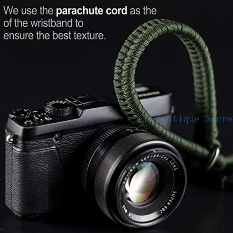 652F Camera Strap Camera Wrist Strap Hand Grip Paracord Braided Wristband for
