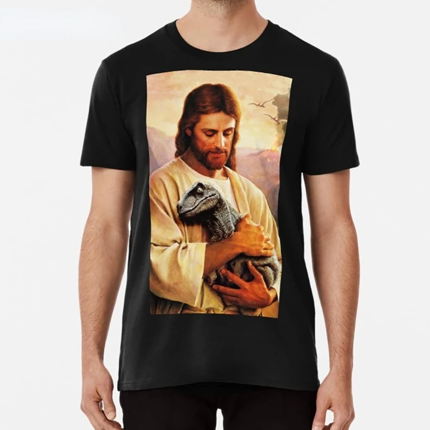 Jesus Raptor T Shirt Christian Short-sleev Tops Women Men Religion Tshirt Summer Casual Oversized Tee Ropa Hombre