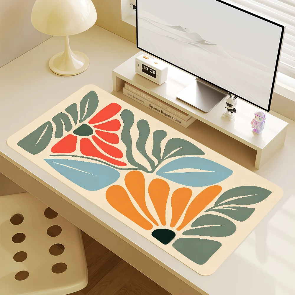 Mouse Pad MousePad Abstract Non-slip Flower Lockedge Office Student Gaming Pink Thickened Large Writing Pad Cushion
