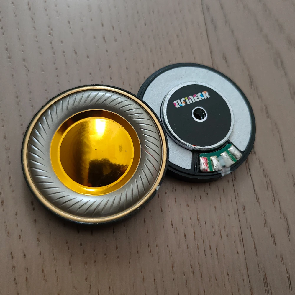 

ELFINEAR Lumen 40 40mm Gold-Plated Dome Driver 1Pair N52 Magnet + 20.4mm CCA Voice Coil | Balanced Sound & Wide Soundstage
