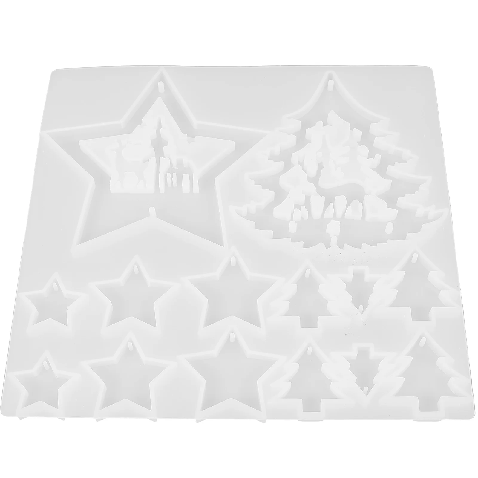 

Xmas Tree Star Shaped Silicone Mold Epoxy Resin Diy Christmas Pendant Casting Crafts Decorative Molds Flexible Easy