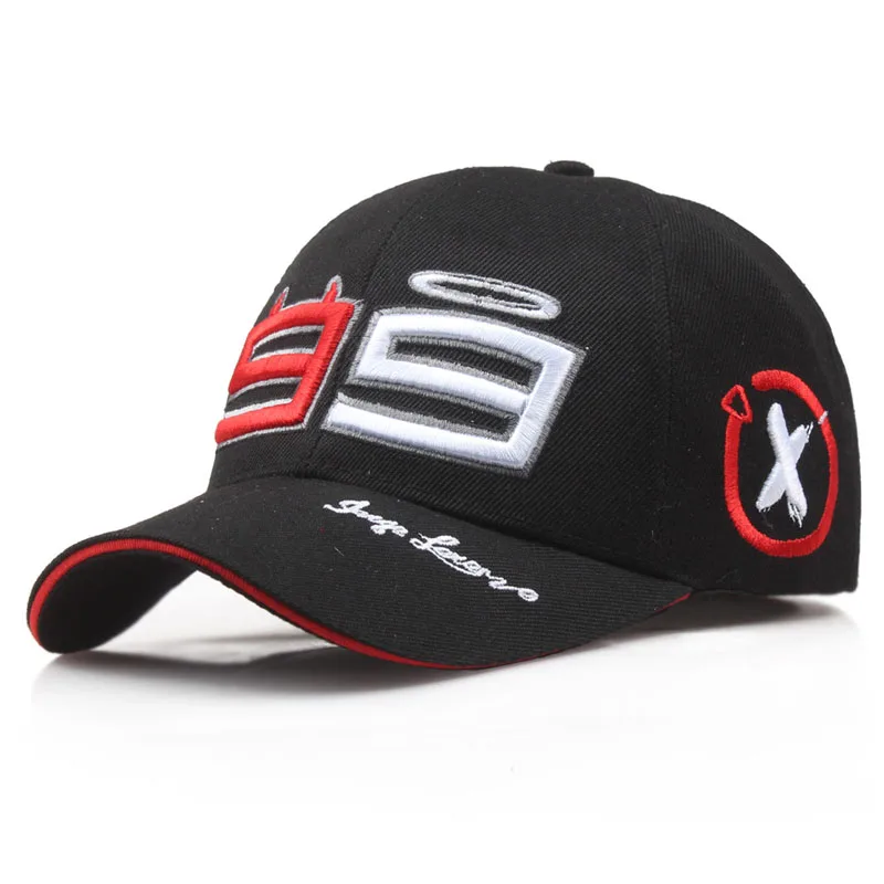 Moto Gp 99 Jorge Lorenzo Hats For Men Racing Cap Cotton Brand Motorcycle Racing Baseball Caps Car Sun Snapback Black Trucker Hat