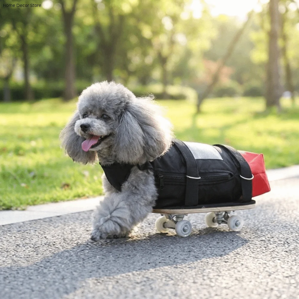 Breathable Pet Towing Bag Pulley Car Adjustable Strap Comfortable Dog Wheelchair Wear-Resistant Pet Assisted Walking Vehicle