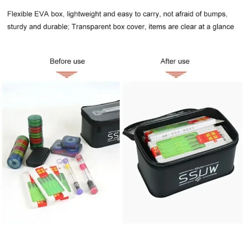 Tragbare EVA-Angelbox, 3L/5L/7L Große Kapazität Aufbewahrung Fischereimer Angelzubehör-Box Robuste Köder- und Zubehörbox – Detail 4