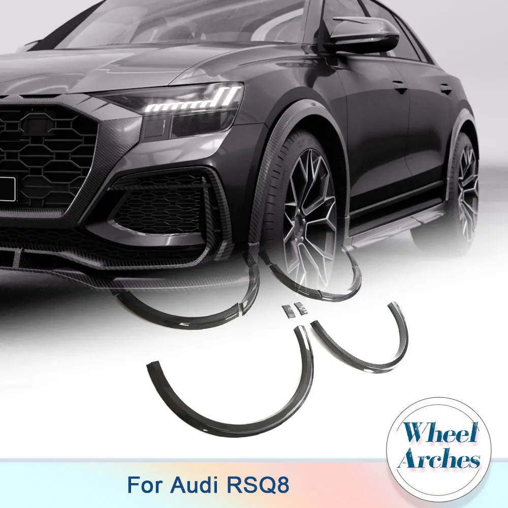

Автомобильные колесные арки для Audi RSQ8 2020-2023, колесо из углеродного волокна, широкий корпус, брызговик, расклешенное крыло