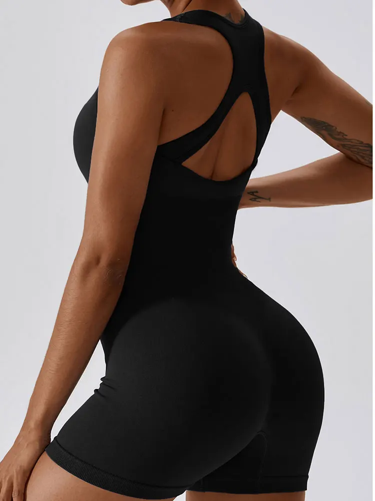 INLUMINE Seamless One-Piece Yoga Jumpsuits Women Belly Tightening Sports Suit Gym Fitness Tight Leggings Women Athletic Clothing