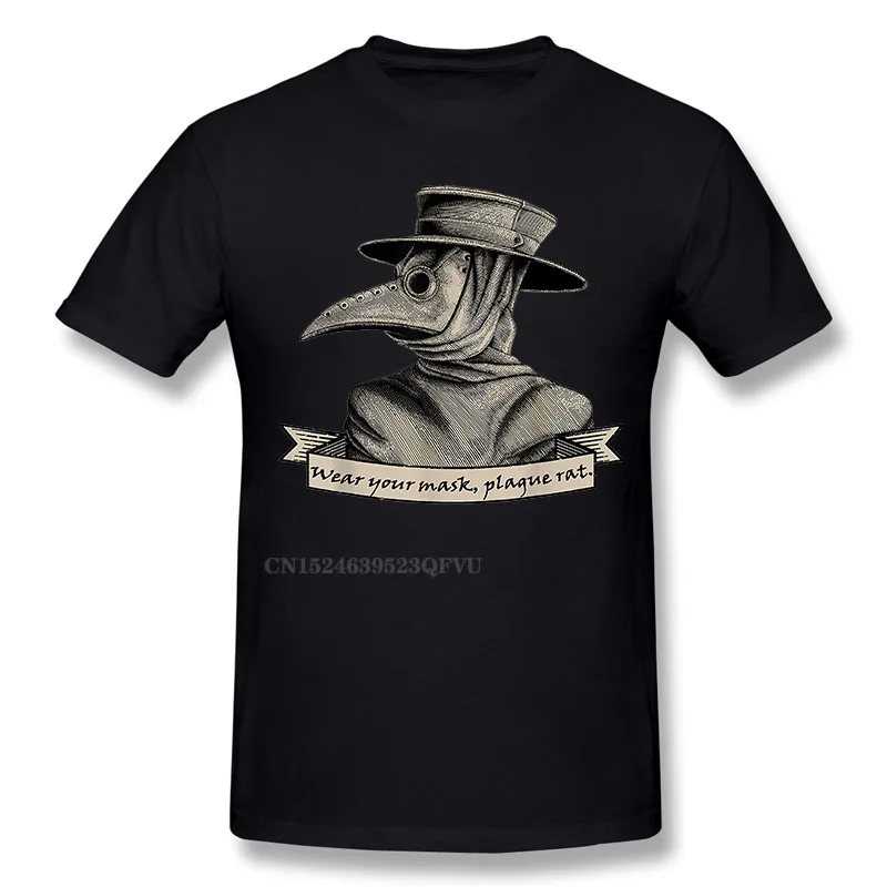 

Plague Doctor T Shirt Wear Your Mask Plague Rat Tshirt Anime Scp Fundation Cotton Tee Tops Oversized T Shirt