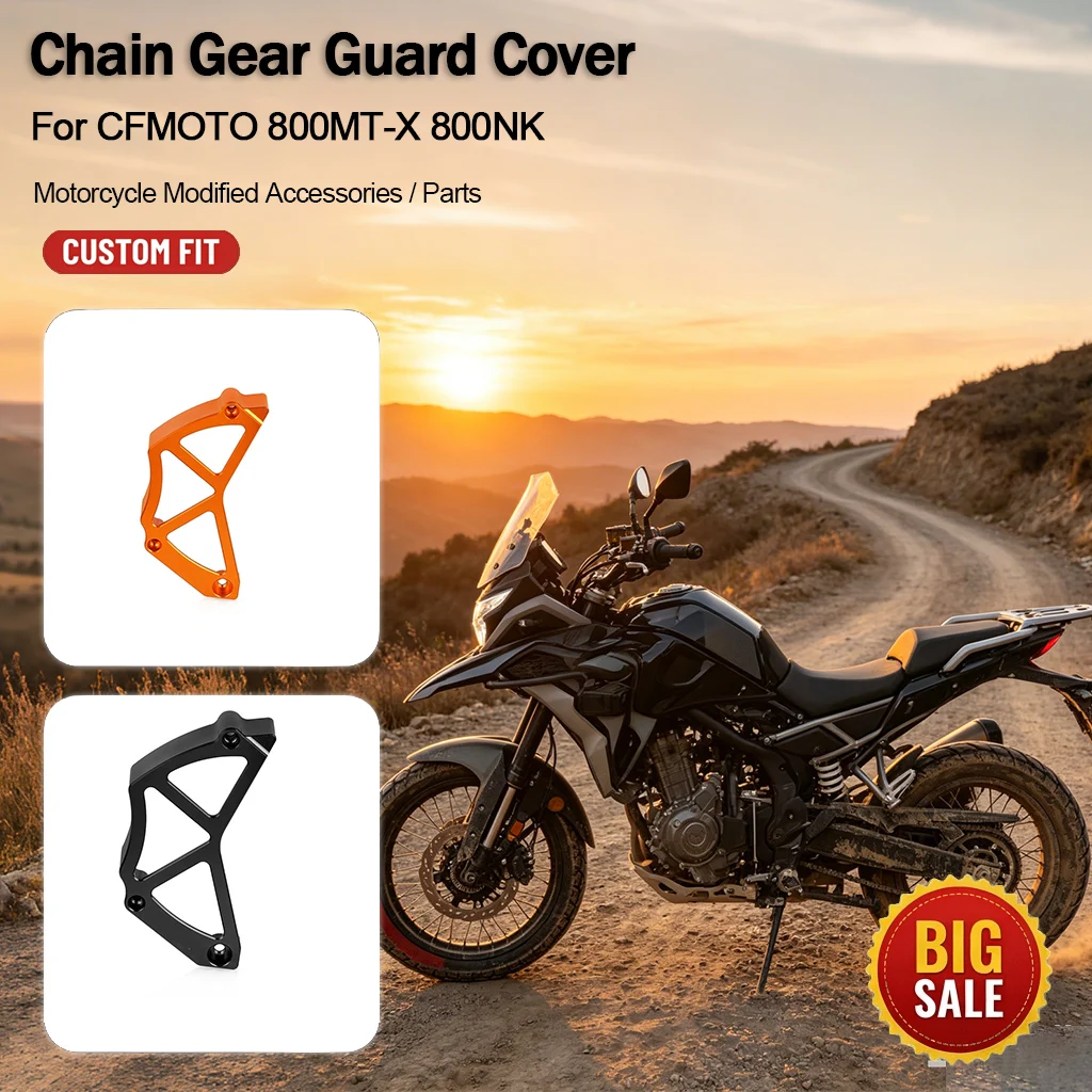 Aluminum Chain Sprocket Guard Cover Decorative Modified Accessories For CFMOTO 800MT-X 800NK