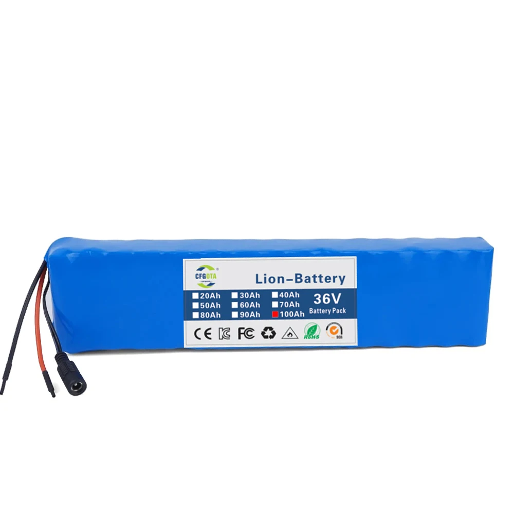 10S3P 36V 100Ah 18650 Li-ion Battery Pack 100A BMS for Electric Bicycle M365 Electric Scooter Electric Tool Replacement Battery