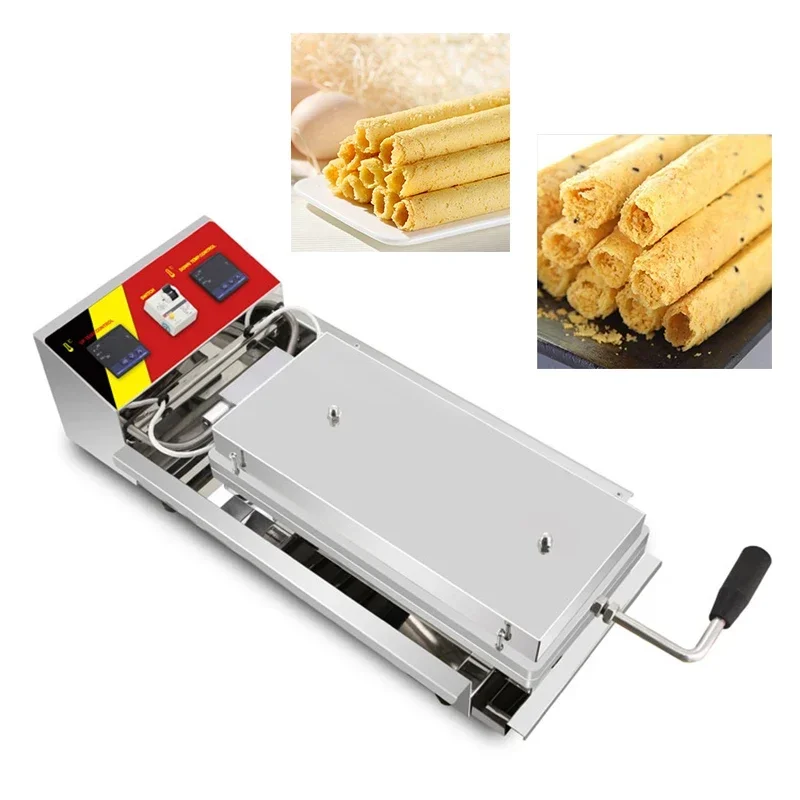 Commercial Crispy Roll Pastry Machine, Manual Heating Spring Roll & Crisp Cone Maker