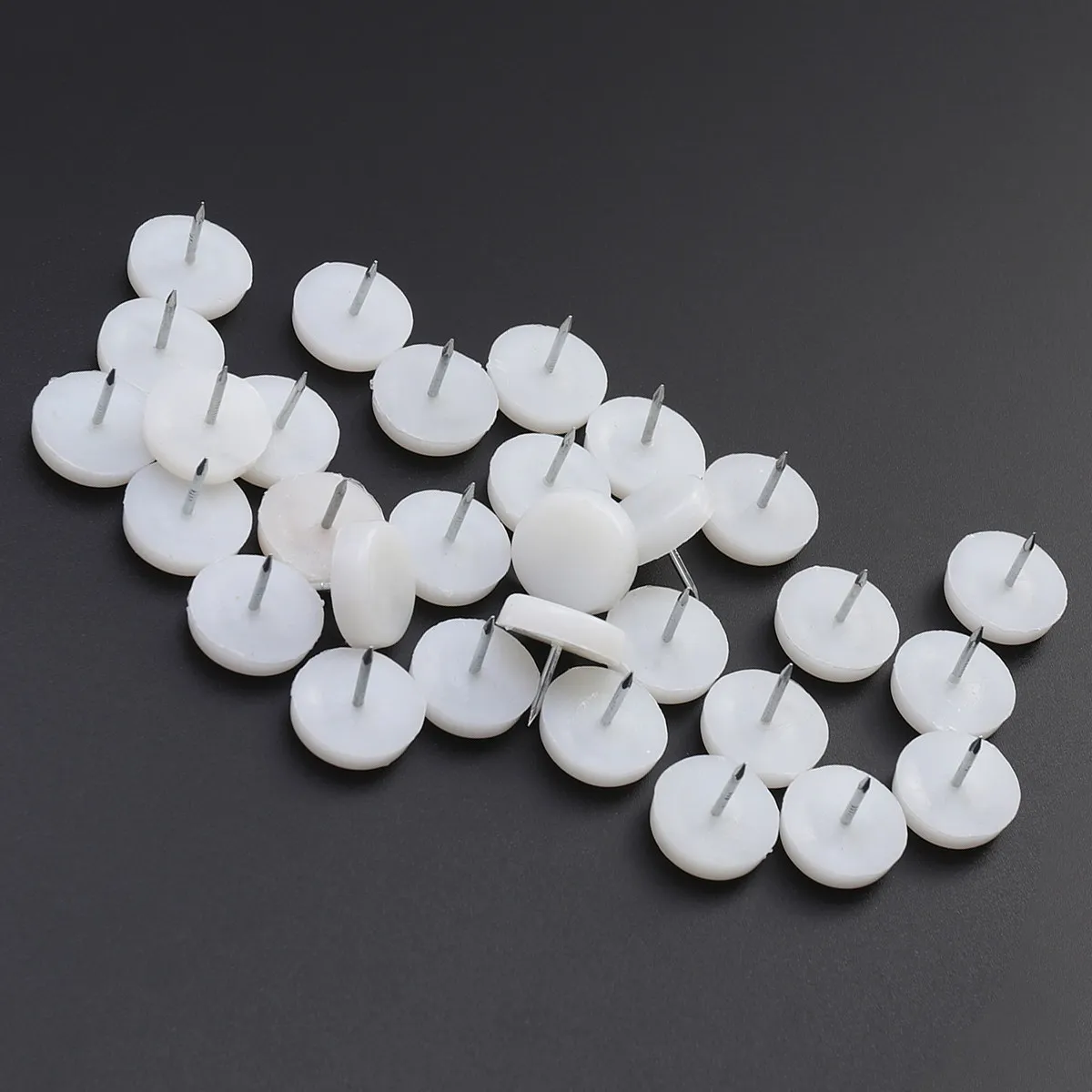 

50Pcs 6x22mm Sofa Button Tacks Furniture Upholstery Nails Heavy Duty Iron Plastic Sofa Feet Pads Height Increasing Solution