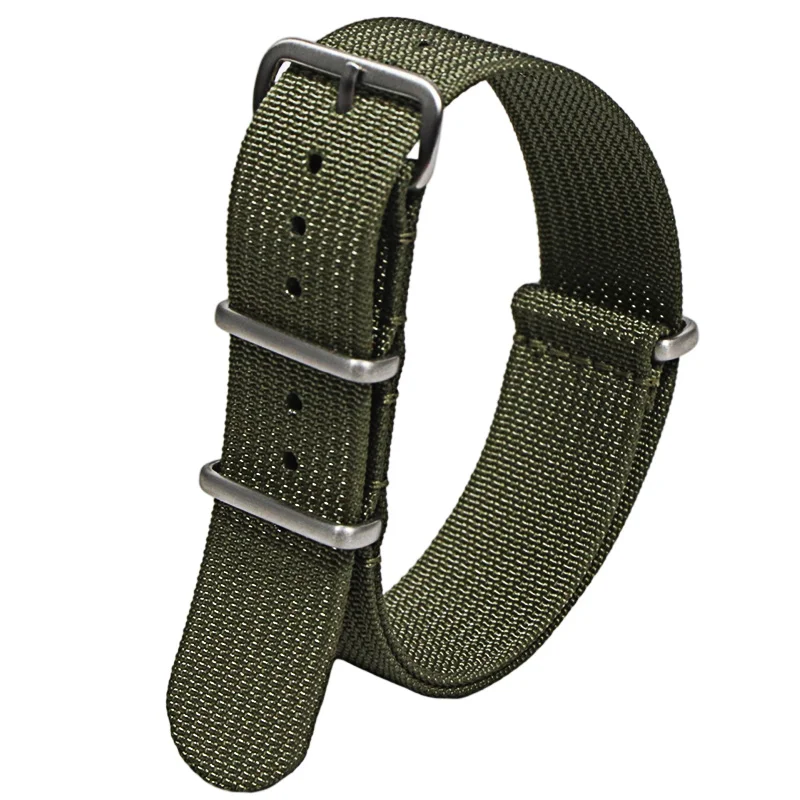 New Ribbed Nylon Strap 20mm 22mm Nylon Watch Straps Braid Ballistic Fabric Watchband Accessories for Military Watch Band