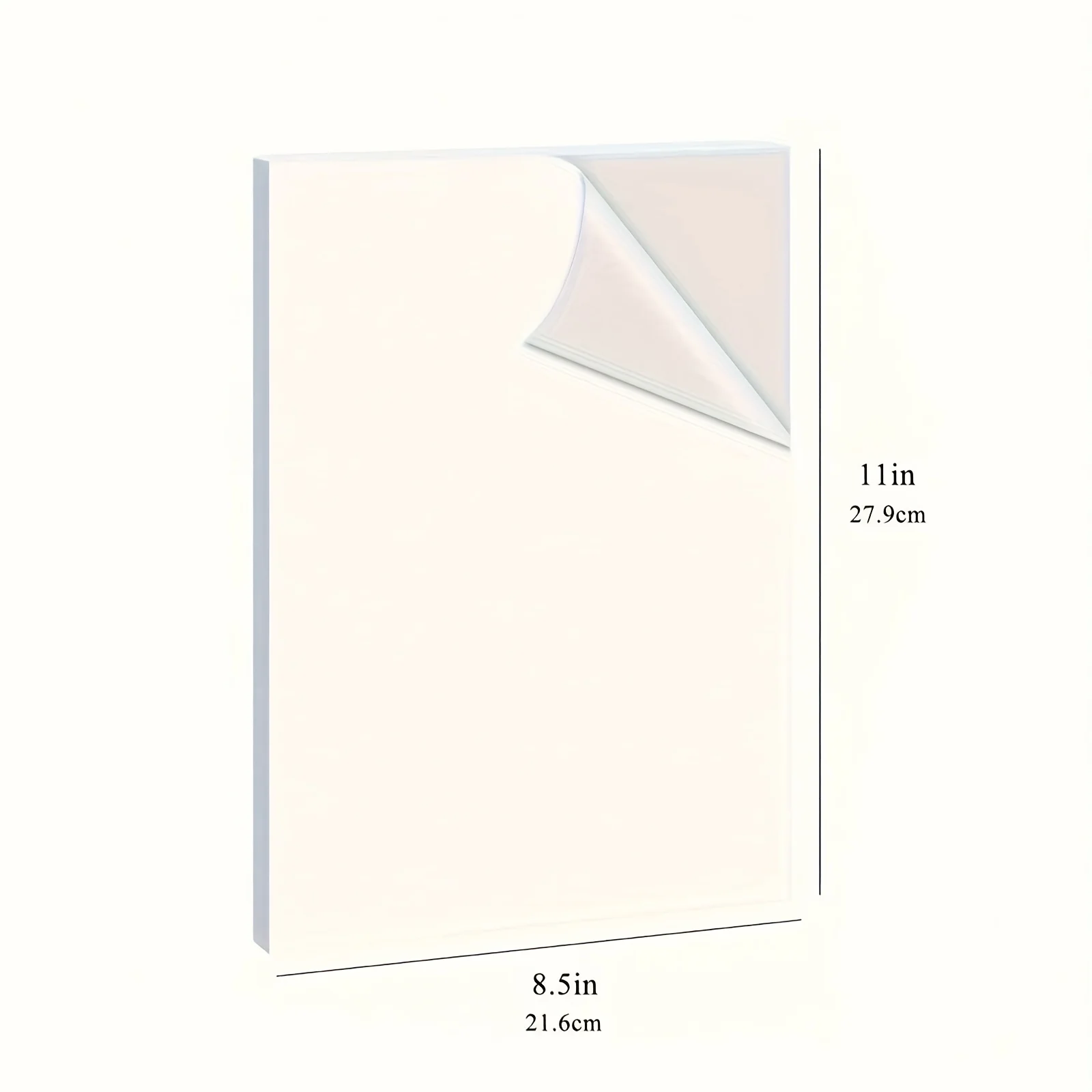 20 Sheets 8.5x11 In 216x279mm Printable Vinyl Sticker Paper for Inkjet Printer 90% Clear Transparent Non-waterproof Decal Paper