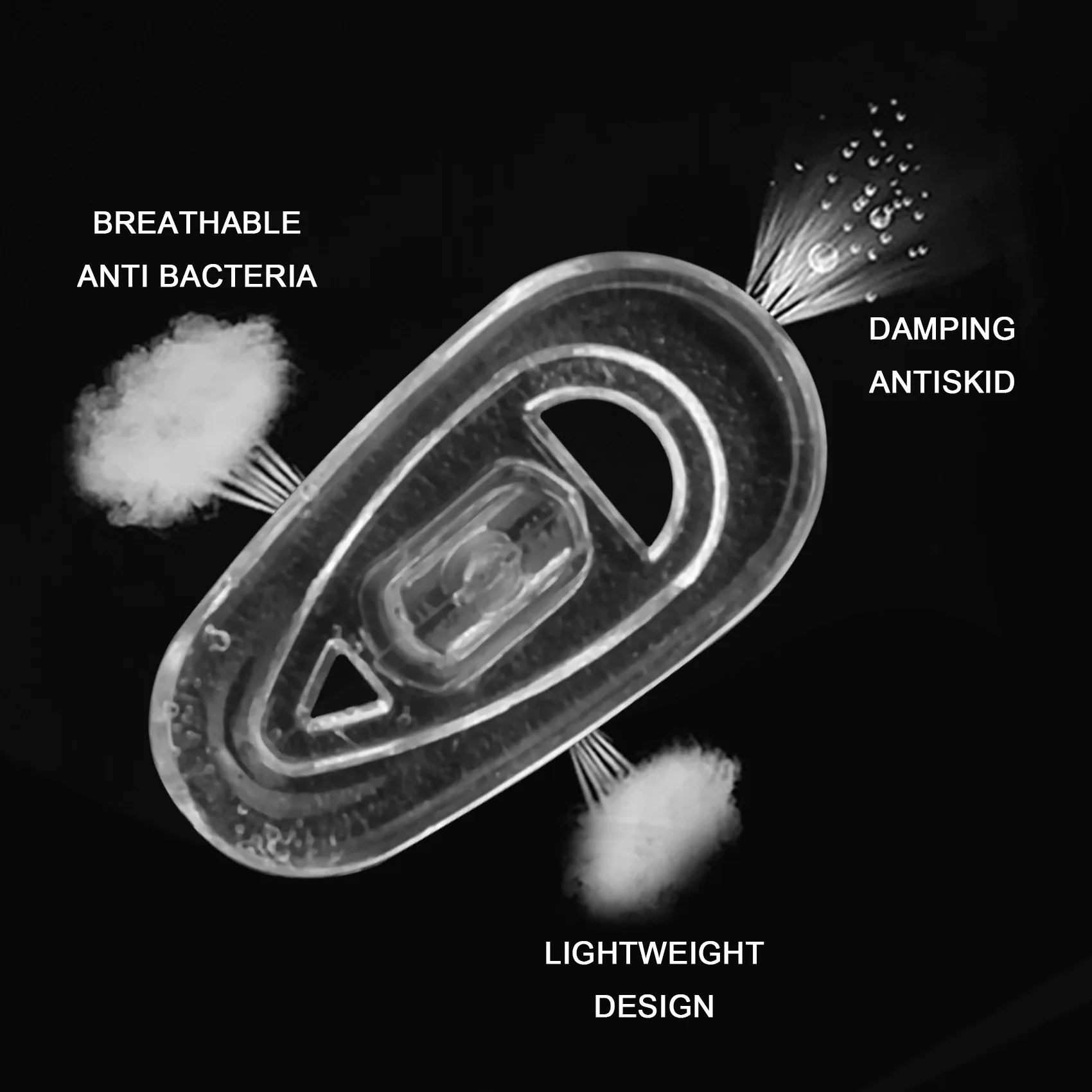 Новейший! 25 пар силиконовых носовых подушечек для очков овальной формы