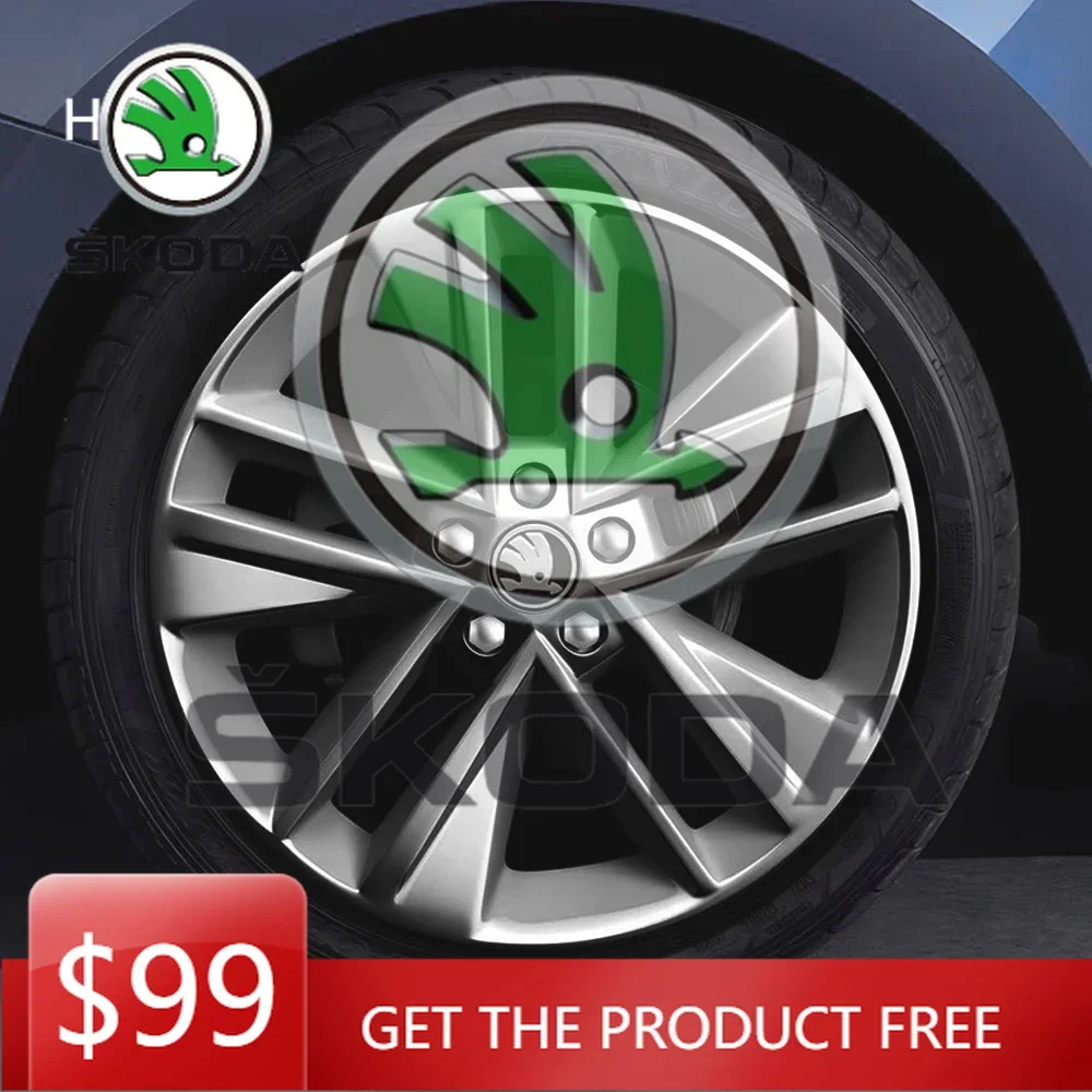 

Для Skoda: 4 шт. оригинальные колпачки-заглушки для центральных отверстий колес (55 мм, 65 мм) с эмблемой, замена, аксессуары для модификации авто для Skoda Ba