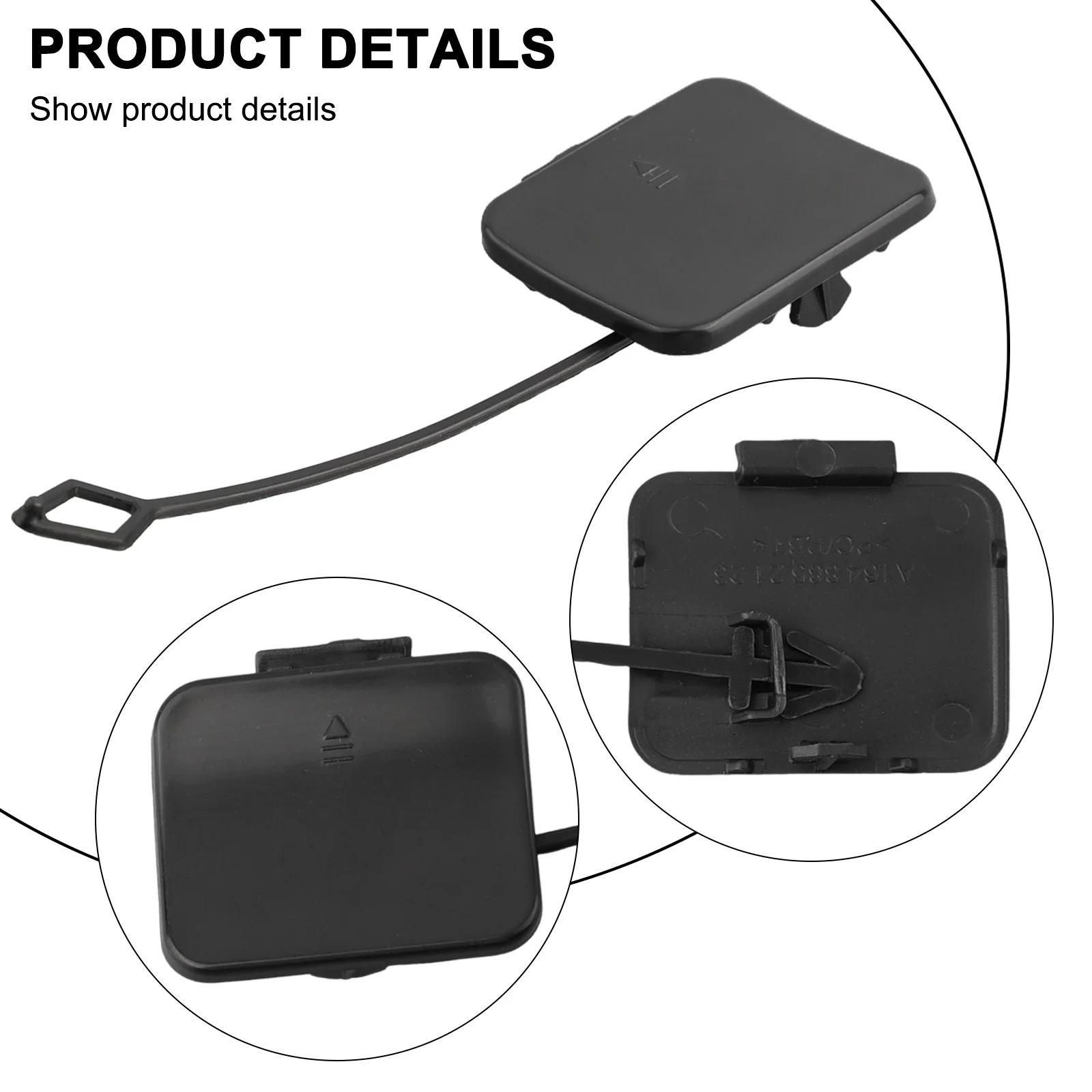 Rear Bumper Tow Hook Cover Cap for Mercedes W164 ML Class ML350 ML320 ML500 ML63 Model Years 2006 2008 OEM Part 1648852123