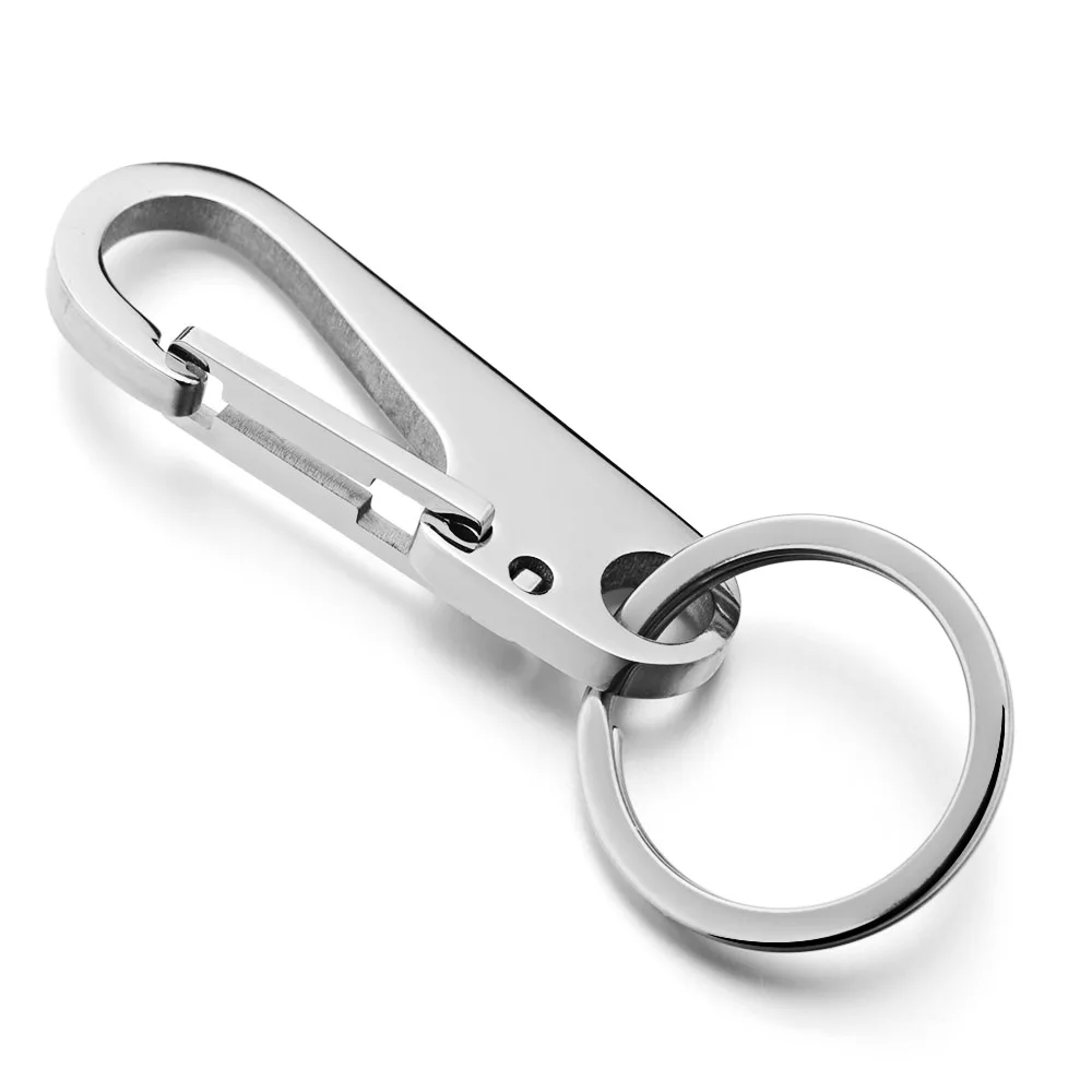 Personalisierter Schlüsselanhänger aus Edelstahl, hochwertiges Metall, individuelle Gravur, für Herren, als Schlüsselring für Autos, Gürtelschnallen, K424 – Detail 7