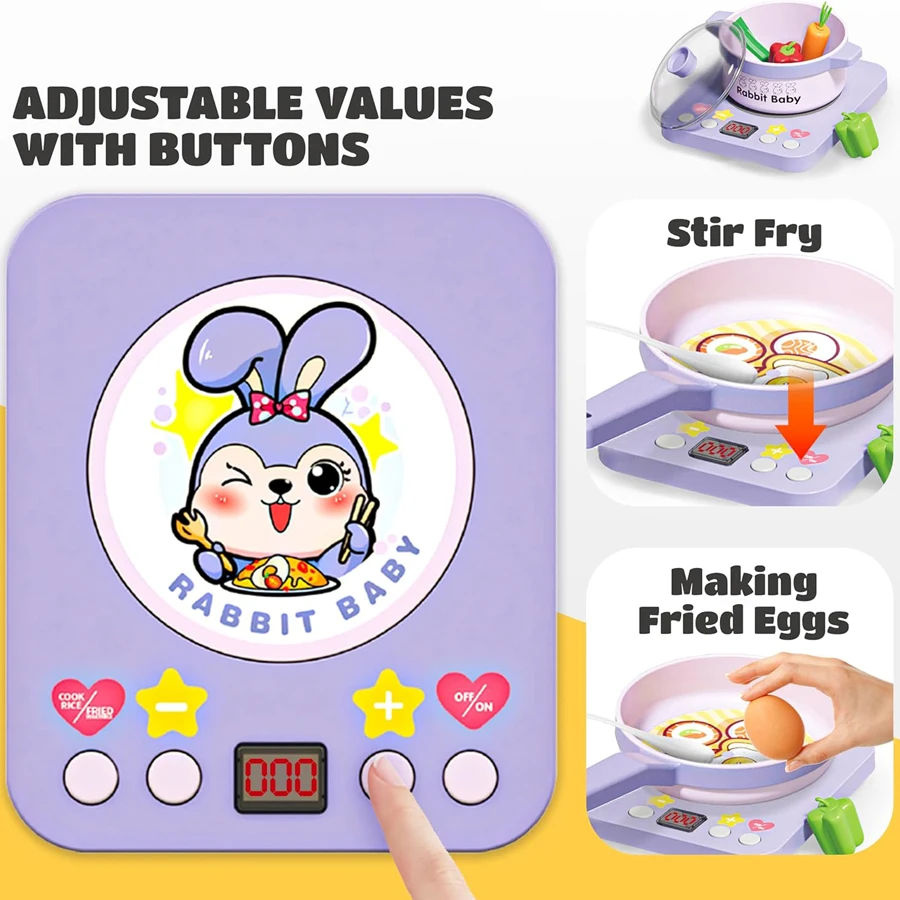 เด็กเล่นชุดอุปกรณ์ครัวแกล้งหม้อและกระทะ Playset เด็กวัยหัดเดินชุดทําอาหารเล่นของเล่นของขวัญวันเกิดสําหรับเด็ก