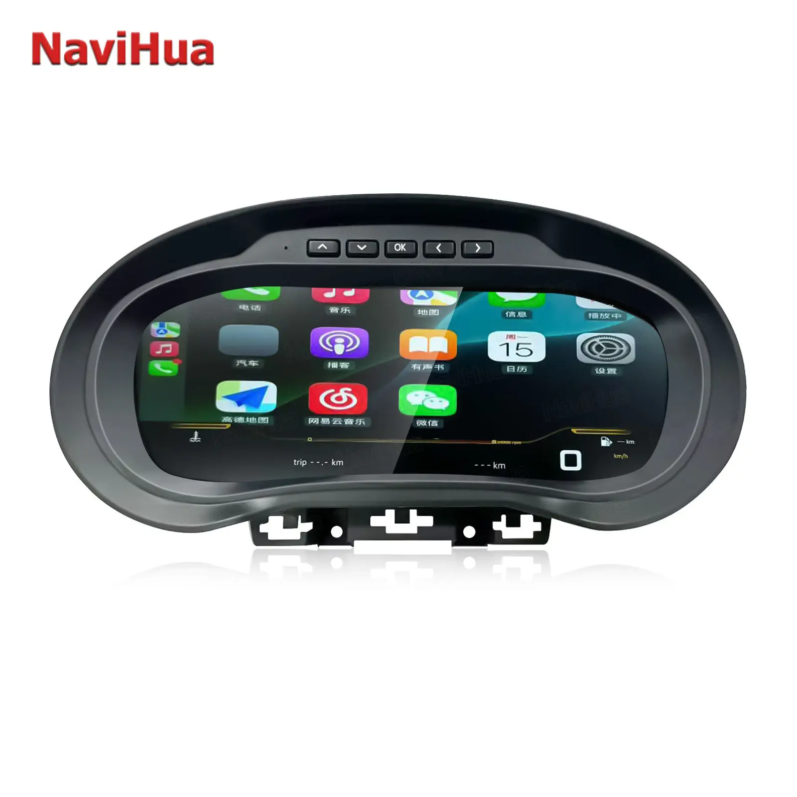Navihua LCD العنقودية الرقمية نظام لينكس اللاسلكية Carplay HDMI قمرة القيادة لشركة فولكس فاجن بولو 2012-2018 LCD لوحة القيادة شاشة السيارة #2