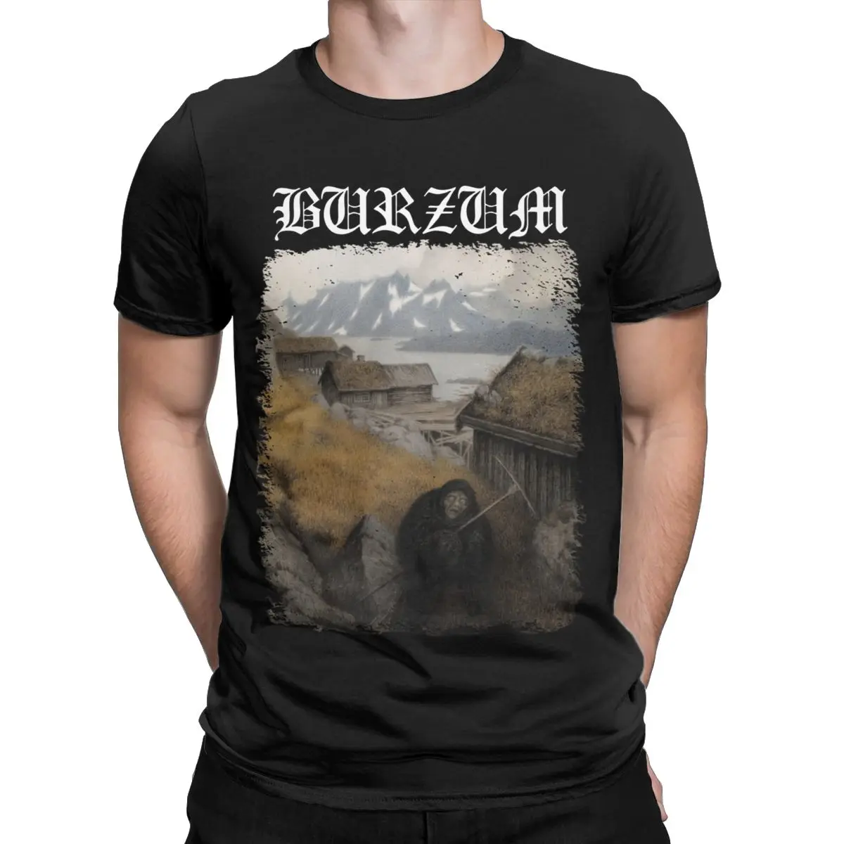 Burzum Scary Ghost T Shirts Men 100% Cotton Fashion T-Shirt Crewneck Tees Short Sleeve Clothing Printing