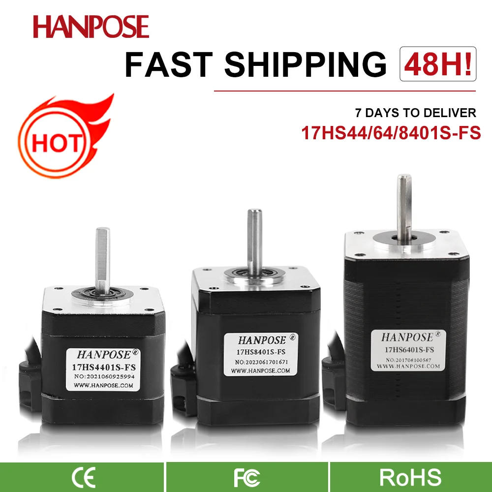 HANPOSE 42 motor Nema17 motor 1.5A 40N. CM 17HS44/64/8401S-FS for 3D printer CNC XYZ waterproof motor control stepper motor