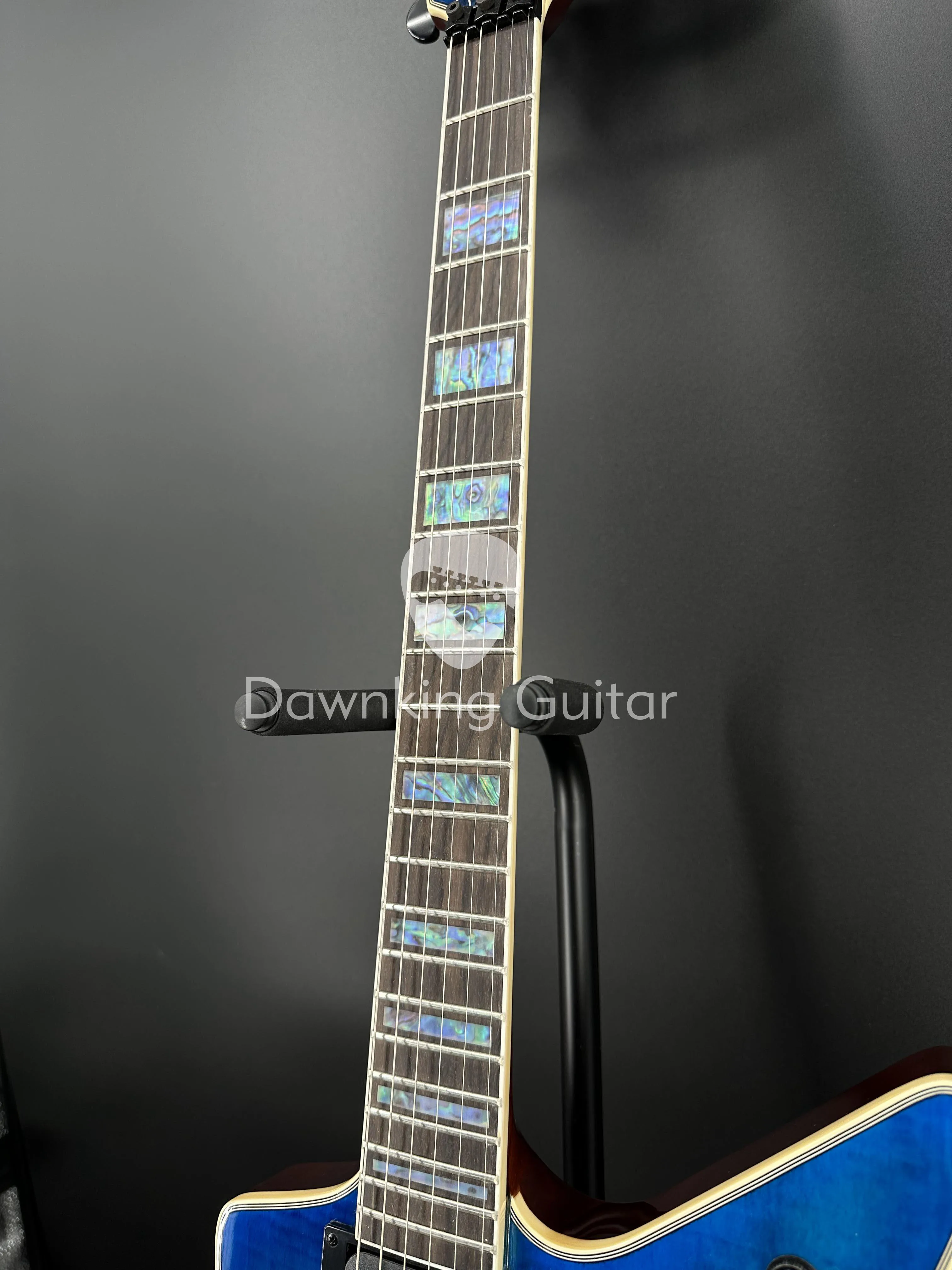 Washburn Dimebag Blue Electric Guitar Zebra Pickup Abalone Inlaid Fingerboard