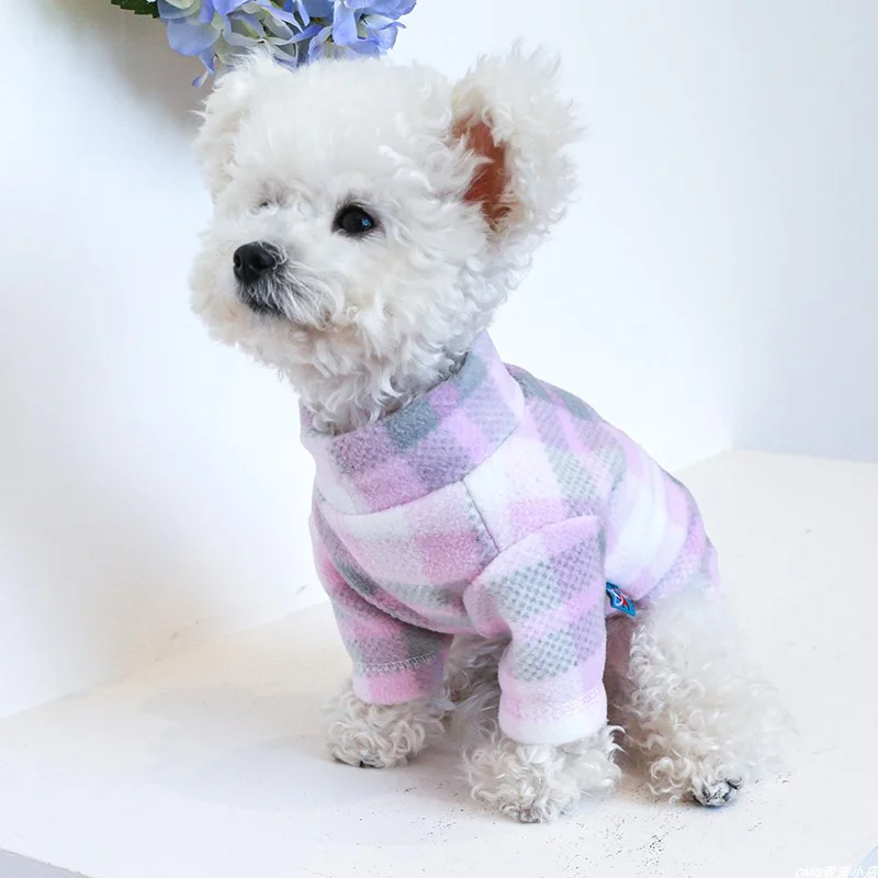 1PC Pet Clothing Spring and Autumn Pullover Pink Scarf Bear Base Shirt Suitable for Small and Medium sized Dogs