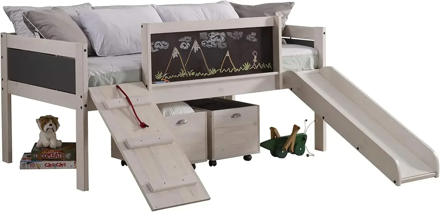 Novedad Twins Art Play Junior Low Loft con caja de juguetes. base de cama