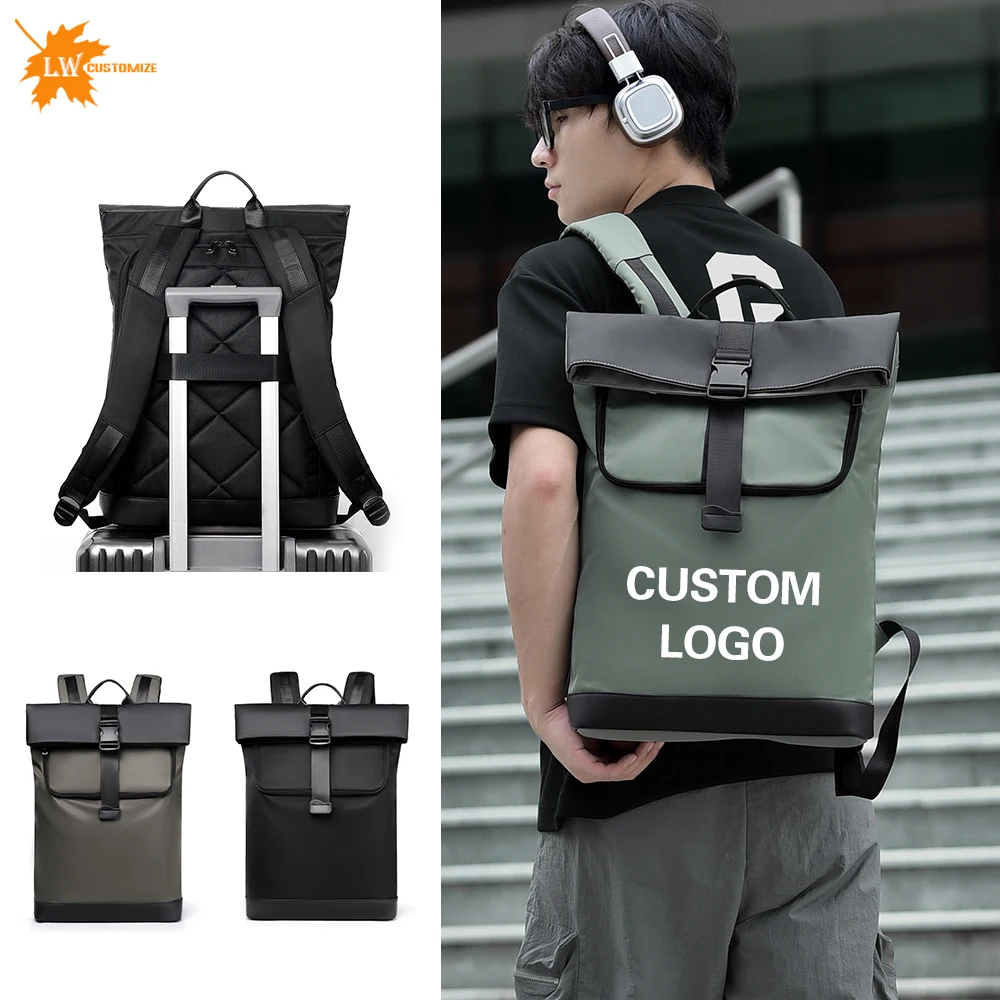 Men's backpack With Logo Premium Oxford Cloth Computer Backpack Custom large Capacity Travel Backpack DIY Image