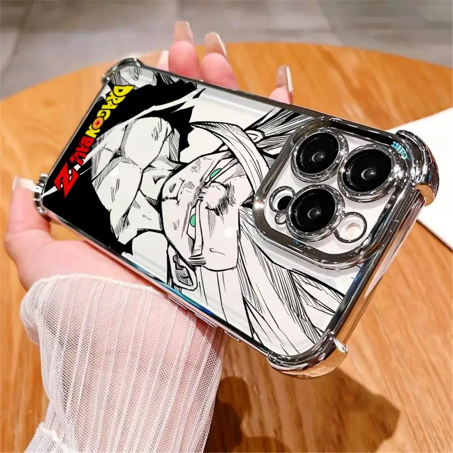 Anime Comics Dragon Ball Telefoonhoesje voor iPhone 16 Pro 15 Pro Max 14 13 12 11 XS 14 Pro Max 16 Plus 14Pro XR 12Pro Soft Shell