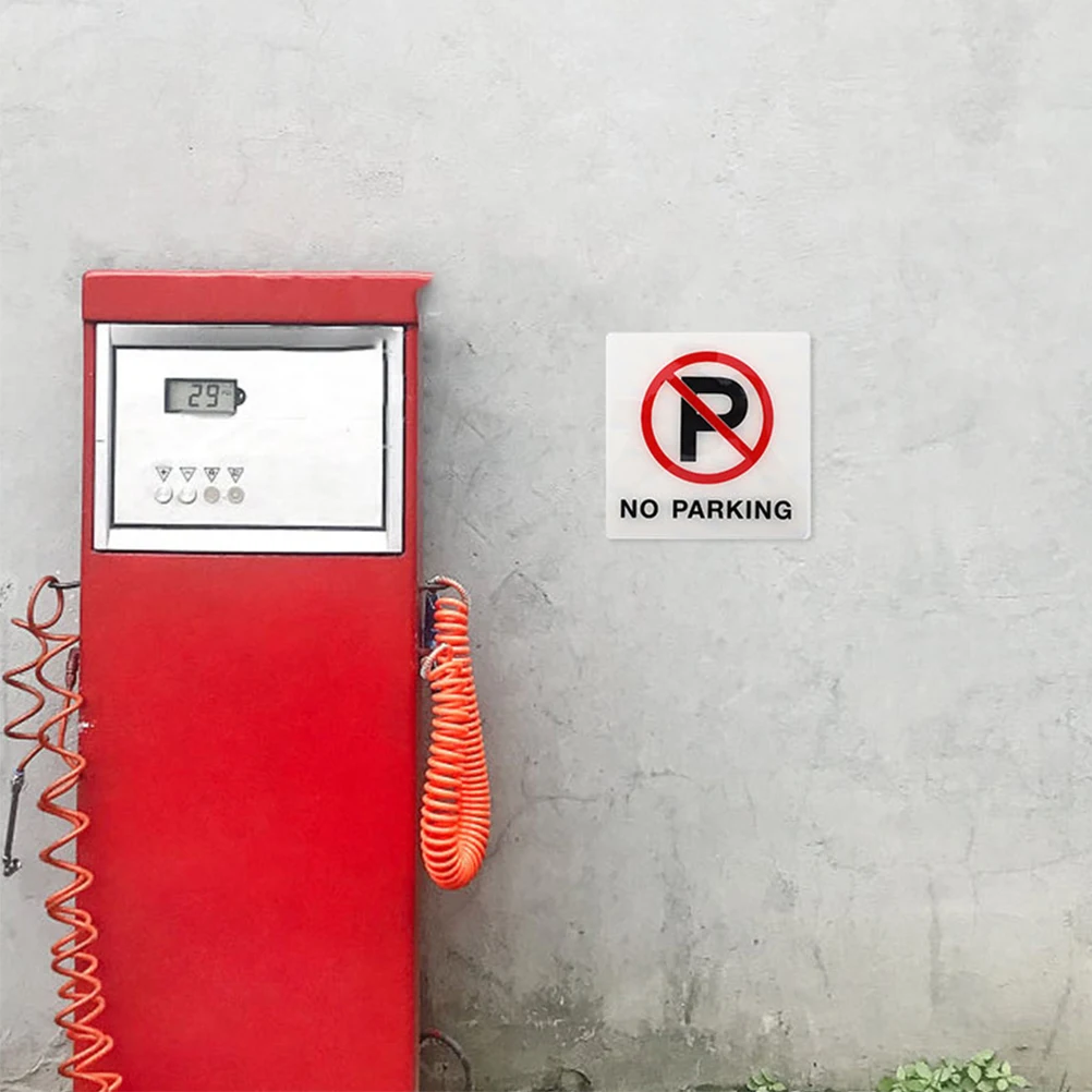 

2 Pcs Stickers No Parking Sign Metal Street Signs Aluminum Reflective Do Not Block Driveway White Letters Installation Required