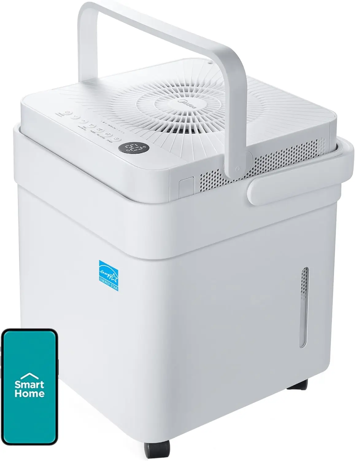 Dehumidifier untuk ruang bawah tanah dan ruangan di rumah hingga 4,500 Sq. Ft, Kontrol pintar, bekerja dengan Alexa, selang pembuangan termasuk.