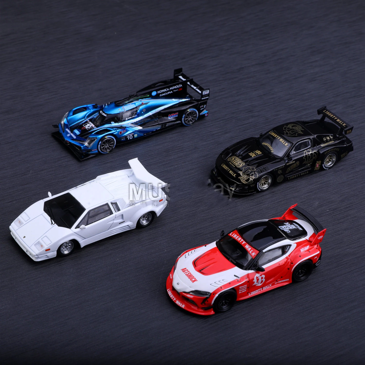 

MINIGT 1/64 Lamborghini Huracán GT3 EVO2 Acura ARX-06 GTP MAZDA RX-7 Toyota Alloy Vehicle Diecast Metal Model Kids Toys for Boys