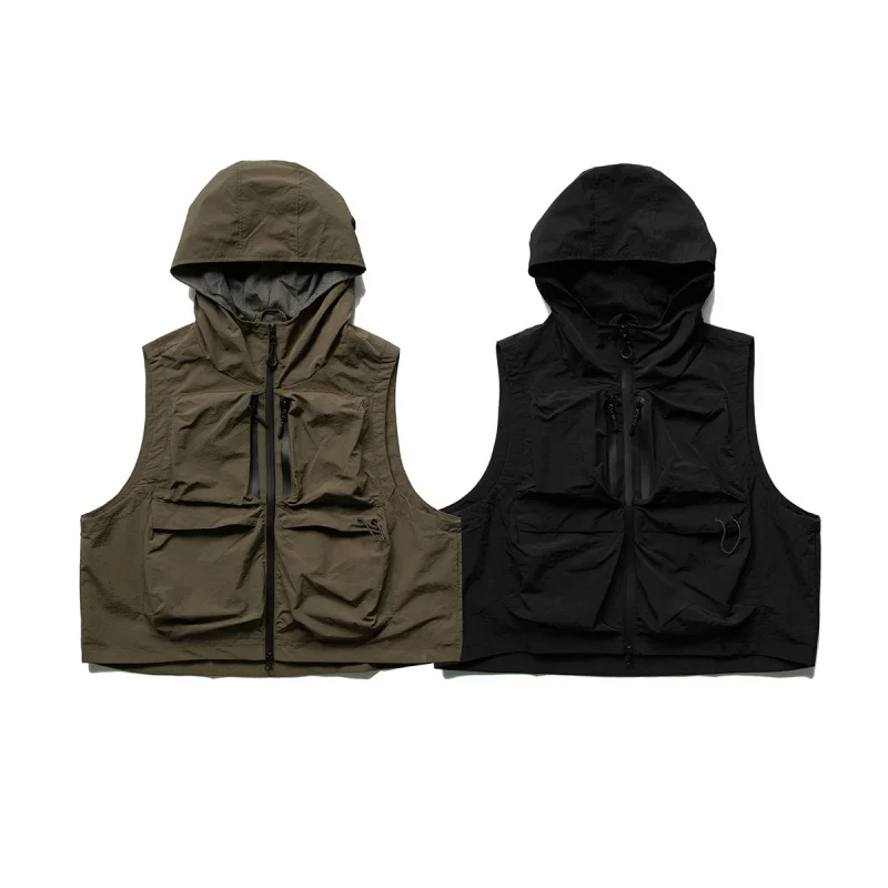 

MAQVOB Free Shipping EU US Size Top Quality Fashion Brand Spring Multi-Pocket Sleeveless Jacket Outdoor Workwear Hooded Vest