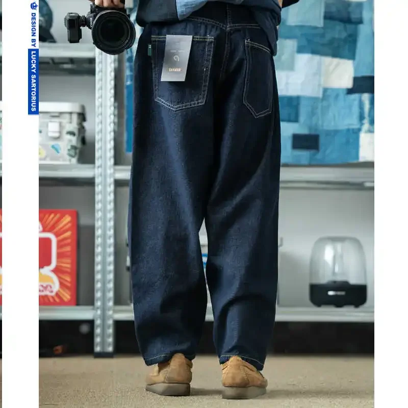 عملية جديدة خاصة لمكافحة يتلاشى غسلها الأصلي البقرة منحني سكين الجينز فضفاضة عادية الرجال والنساء السراويل العصرية #5